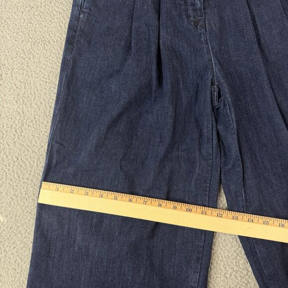 American Eagle Jeans Women's 0 Short Wide Leg Trouser High Rise Dark Wash - Picture 7 of 10